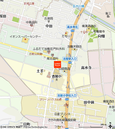 イオンスーパーセンター紫波古館店付近の地図